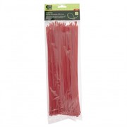 Хомуты, 300 x 3.6 мм, пластиковые, красные, 100 шт Сибртех 18045