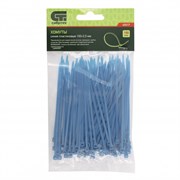 Хомуты, 100 x 2.5 мм, пластиковые, синие, 100 шт Сибртех 18053