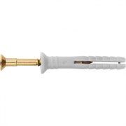 Дюбель-гвоздь полипропиленовый с потайным бортиком 6 х 80 мм, 100 шт Сибртех 18080