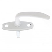 Ручка завертки врезной, белая, 5 шт, (Металлист) 18191