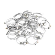 Хомуты металлические, Стандартное болтовое крепление 40-60 мм, 50 штук в упаковке, ширина 9 мм Сибртех 18206