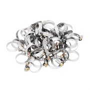 Хомуты нержавеющая сталь, Стандартное болтовое крепление 20-32 мм, 50 штук в упаковке, ширина 9 мм Сибртех 18209