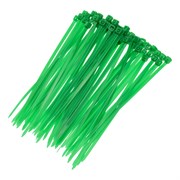 Хомуты, 100 x 2.5 мм, пластиковые, зеленые, 100 шт Сибртех 18257
