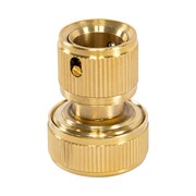 Соединитель латунный, быстросъемный для шланга 3/4, аквастоп Palisad 18288