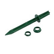 Колышек 20 см, с кольцом для крепления пленки, 10 шт в упаковке, зеленый Palisad 18317