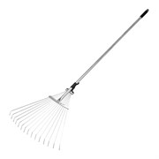 Грабли веерные стальные, 190 - 520 х 1200 - 1500 мм, 15 зубьев, раздвижные, стальной черенок, Palisad 18392