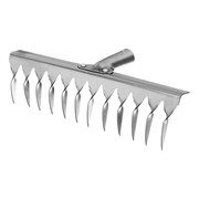 Грабли, нержавеющая сталь, 290 мм, 12 витых зубьев, без черенка, Сибртех 18407