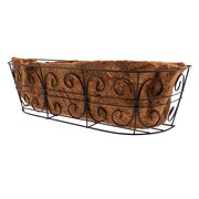 Пристенное кашпо с декором, 74 х 20 см, с кокосовой корзиной Palisad 18488