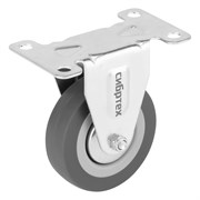 Колесо неповоротное D 75 мм, крепление  платформенное Сибртех 18516