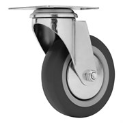 Колесо поворотное D 100 мм, крепление  платформенное Сибртех 18520