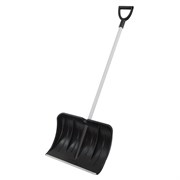Лопата для уборки снега пластиковая, 530 х 375 х 1400 мм, алюминиевый черенок, Сибртех 18670