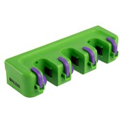 Пластиковый настенный держатель для садово - огородного инструмента, 3 ячейки, 4 крюка, Palisad 18735