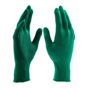 Перчатки Нейлон, ПВХ точка, 13 класс, цвет изумрудный, L 18992