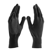 Перчатки Нейлон, ПВХ точка, 13 класс, черные, XL 19000