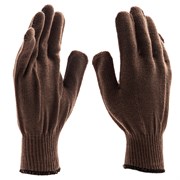 Перчатки трикотажные, акрил, коричневый, оверлок Сибртех 19006
