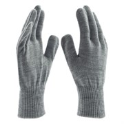 Перчатки трикотажные, акрил, серая туча, двойная манжета Сибртех 19016