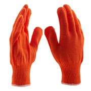 Перчатки трикотажные, акрил, оранжевый, оверлок Сибртех 19029
