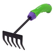 Грабли 5 - зубые, 90 х 265 мм, стальные, обрезиненная эргономичная рукоятка, Era, Palisad 19054