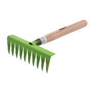 Грабли витые 10 - зубые, 200 х 390 мм, стальные, деревянная рукоятка, Агроном, Сибртех 19075