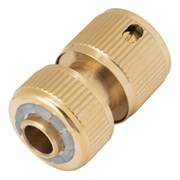Соединитель латунный, быстросъемный для шланга 1/2, аквастоп Palisad 19224