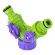 Разветвитель двухканальный, регулируемый, со штуцерами Palisad 19242