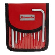 Набор ключей имбусовых Torx -Torx Tamper: 9 шт, T10-T50, CrV, коротких, с сатиновым покрытием, чехол Matrix 14995