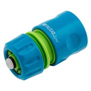 Соединитель пластмассовый, быстросъемный для шланга 1/2, аквастоп, однокомпонентный Palisad Luxe 19253