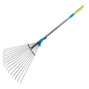 Грабли веерные стальные, 190 - 600 х 790 - 1620 мм,15 зубьев, раздвижные,стальной черенок, Luxe, Palisad 19279