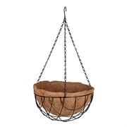 Кашпо подвесное с вкладышем из коковиты, полукруглое D 30 см Palisad 19296