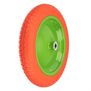 Колесо полиуретановое 3.00-8, длина оси 90 мм, подшипник 16 мм Сибртех 19308