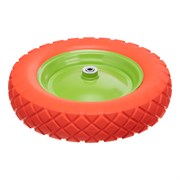 Колесо полиуретановое 4.80/4-8, длина оси 90 мм, подшипник 12 мм Сибртех 19311