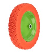 Колесо полиуретановое 4.80/4-8, длина оси 90 мм, подшипник 20 мм Сибртех 19312