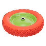 Колесо полиуретановое 4.80/4-8, длина оси 80 мм, подшипник 20 мм Сибртех 19313