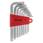 Набор ключей имбусовых Torx , 9 шт, T10-T50, CrV, коротких, с сатинированным покрытием Matrix 14999