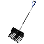 Лопата для уборки снега пластиковая, 540 х 375 х 1520 мм, стальной черенок,стальная планка, Palisad 19375