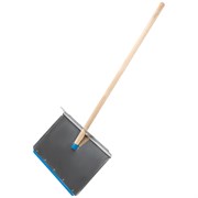 Лопата для уборки снега тротуарная, алюминиевая, 600 х 400 х 1420, деревянный черенок, Сибртех 19381