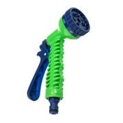 Набор поливочный, растягивающийся шланг 15 м, 7 режимов пистолет, соединитель, адаптер Сибртех 19419