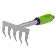 Грабли 5 - зубые, 115 х 275 мм, стальные, пластиковая рукоятка, Connect, Palisad 19573