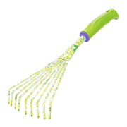 Грабли веерные 9 - зубые, 130 х 415 мм, стальные, пластиковая рукоятка, Flower Green, Palisad 19581