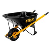 Тачка строительная, усиленная, объем 140 л, 230 кг, колесо 15х6.00-6 Denzel 19612