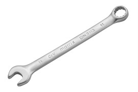 Ключ комбинированный, 11 мм, CrV, матовый хром Matrix 15064