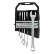 Набор ключей комбинированных, 8-17 мм, 6 шт, CrV, матовый хром Stels 15107