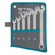 Набор ключей комбинированных 6 шт, 8-17 мм,  антислип Stels 15140