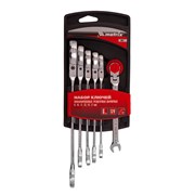 Набор ключей комбинированных, трещеточных шарнирных 6 шт Matrix 15181