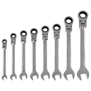 Набор ключей комбинированных, трещеточных шарнирных 8 шт Matrix 15182