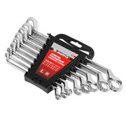 Набор ключей накидных 8 шт, 6-22мм, CrV, Elliptical, зеркальное хромирование Matrix 15208