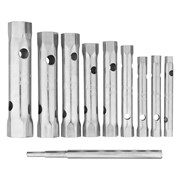 Набор ключей трубчатых торцевых, 6 - 22 мм, вороток, оцинкованные, 9 шт. Sparta 15333