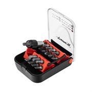 Набор бит, адаптер для бит, сталь S2, 18 предметов, пластиковый кейс Matrix 14608