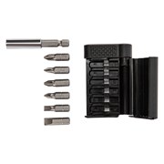 Набор бит, магнитный адаптер для бит, сталь 45Х, 7 предметов, пластиковый кейс Sparta 14614