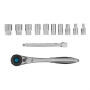 Набор торцевых головок, трещотка 120 зубьев, 1/4